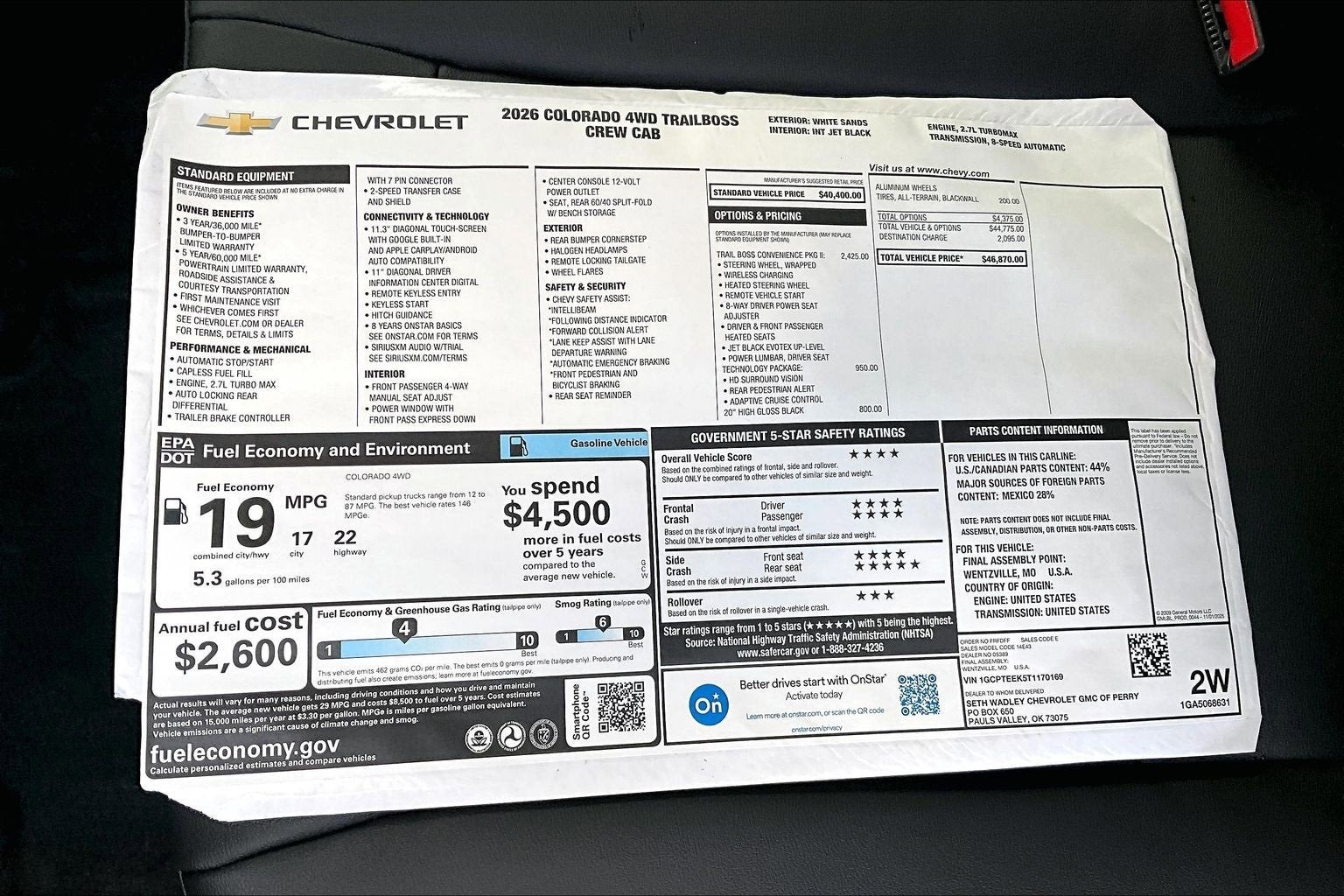 2026 Chevrolet Colorado Trail Boss