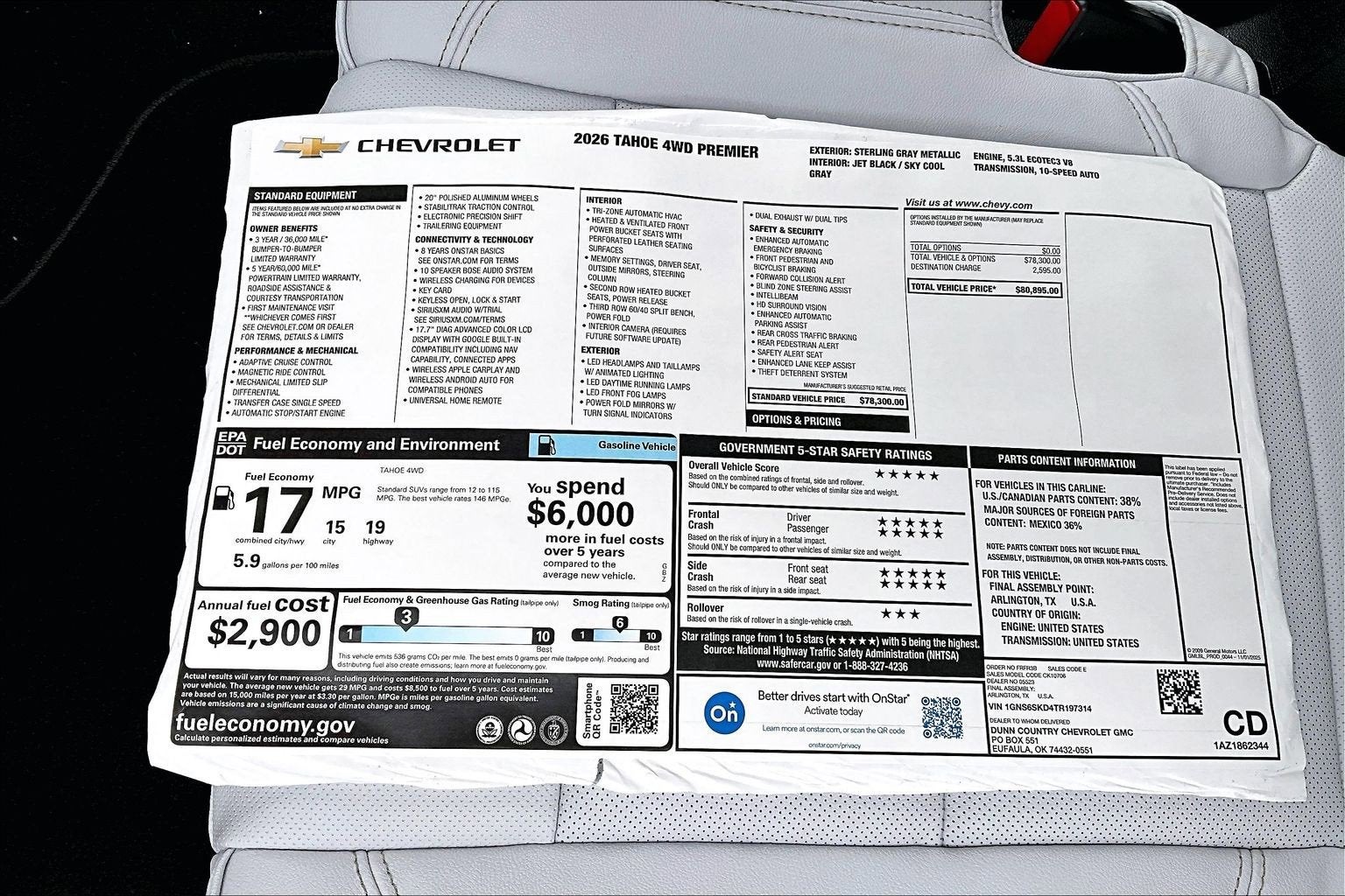 2026 Chevrolet Tahoe Premier