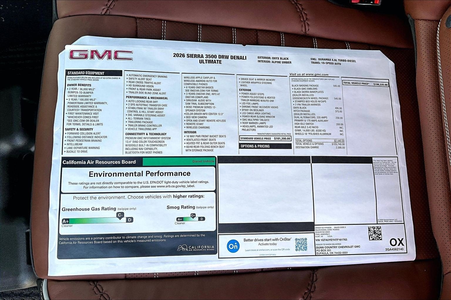 2026 GMC Sierra 3500 HD Denali Ultimate DRW