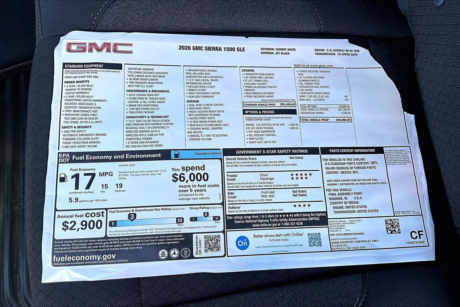 2026 GMC Sierra 1500 SLE