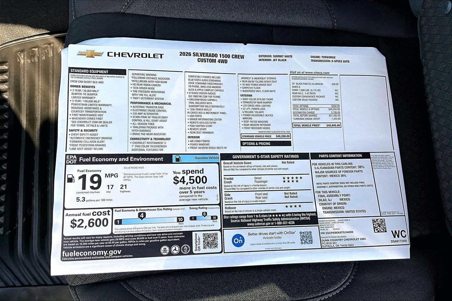 2026 Chevrolet Silverado 1500 Custom