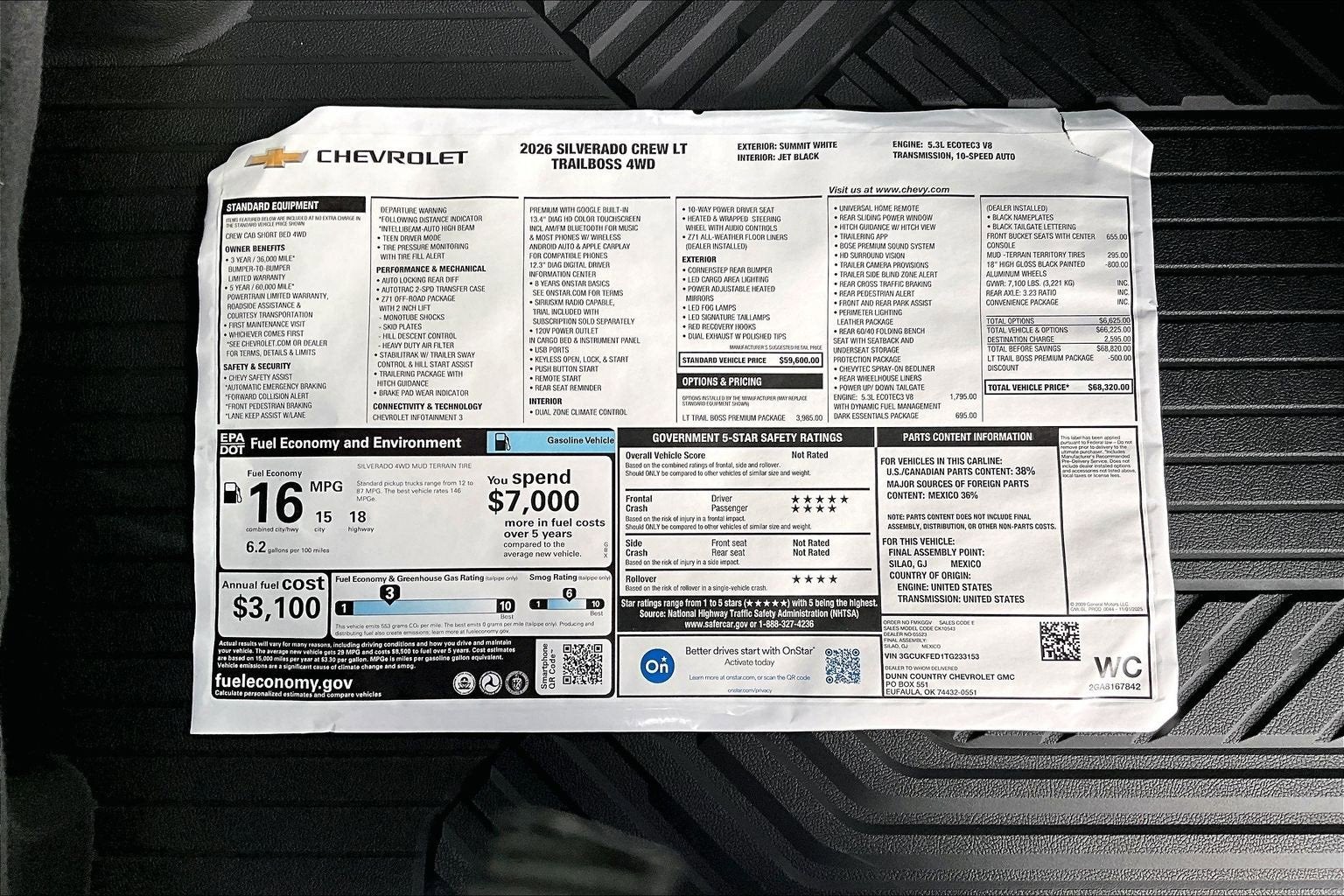 2026 Chevrolet Silverado 1500 LT Trail Boss