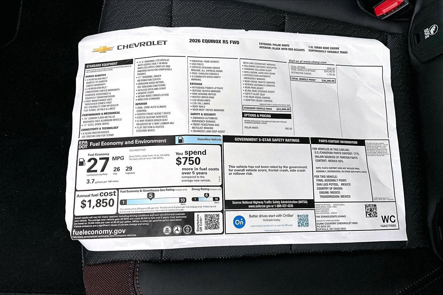 2026 Chevrolet Equinox RS