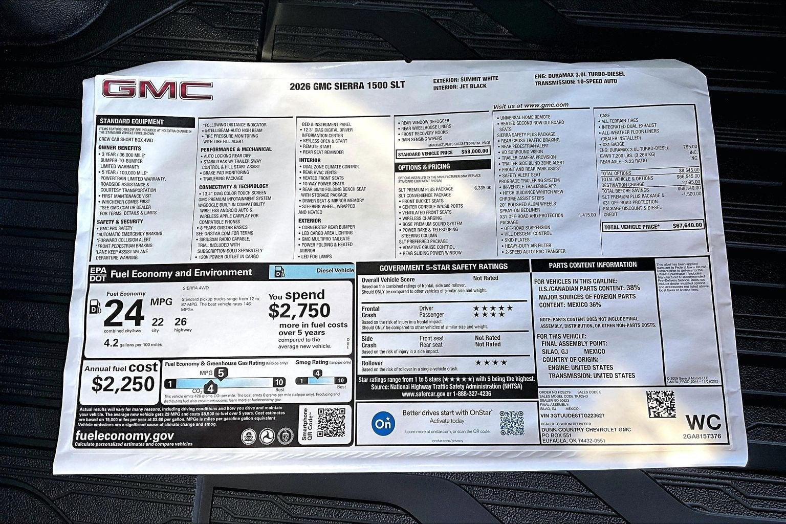 2026 GMC Sierra 1500 SLT