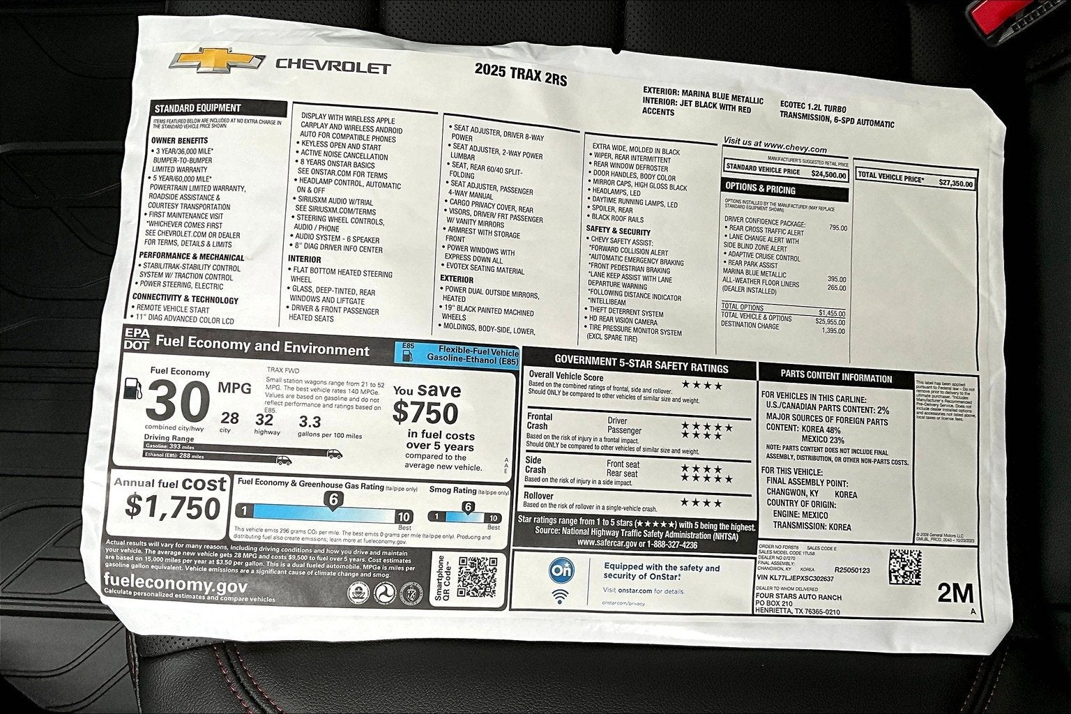 2025 Chevrolet Trax 2RS