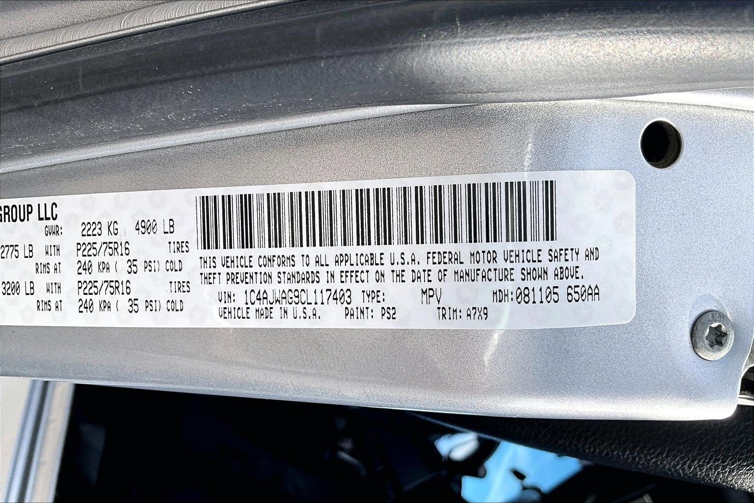 2012 Jeep Wrangler Sport