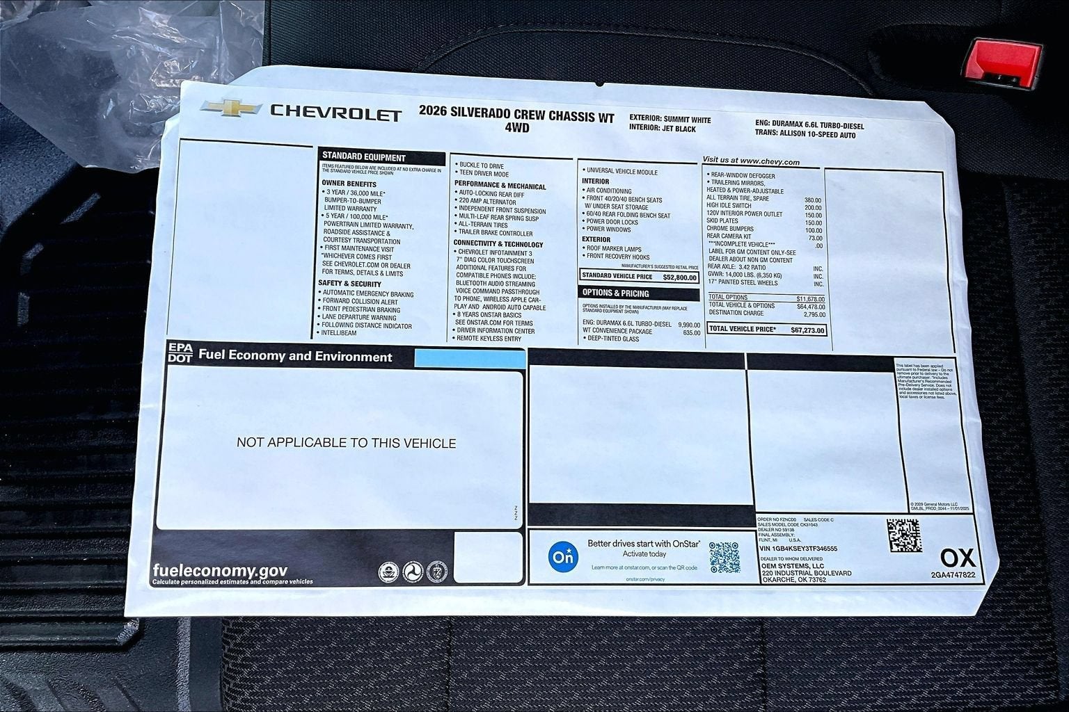 2026 Chevrolet Silverado 3500 HD Chassis Cab Work Truck