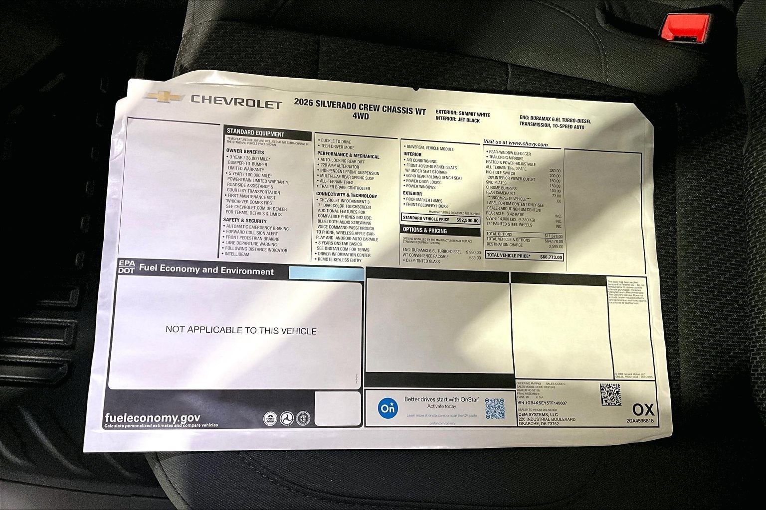 2026 Chevrolet Silverado 3500 HD Chassis Cab Work Truck