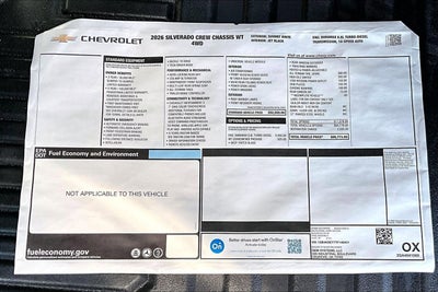 2026 Chevrolet Silverado 3500 HD Chassis Cab Work Truck