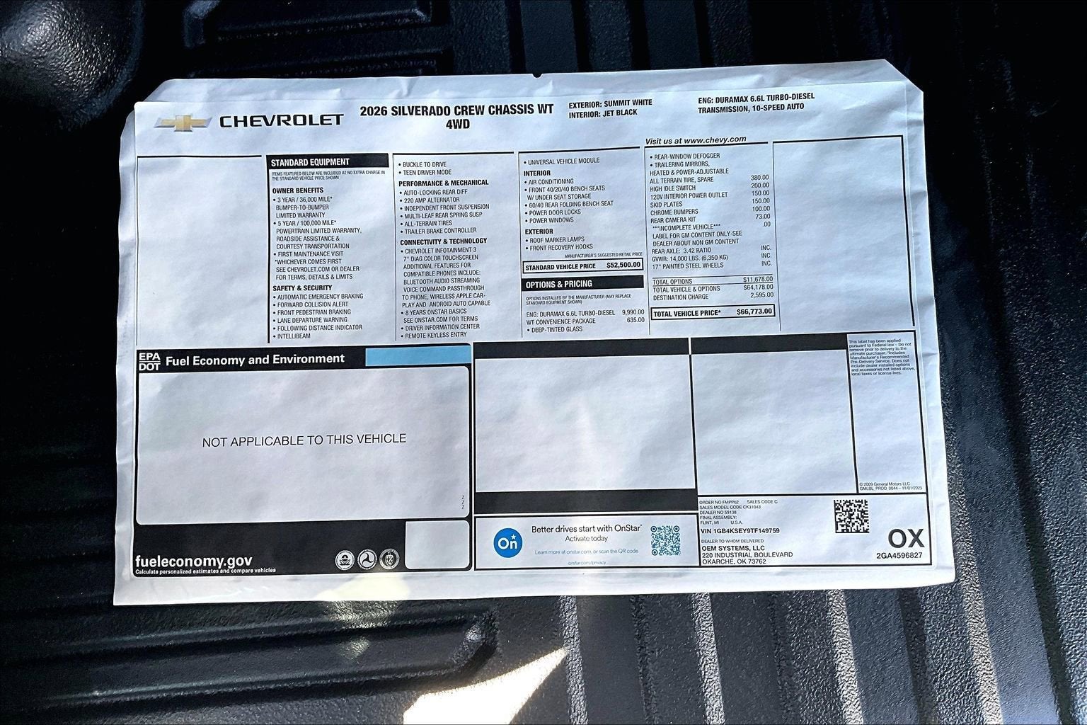 2026 Chevrolet Silverado 3500 HD Chassis Cab Work Truck