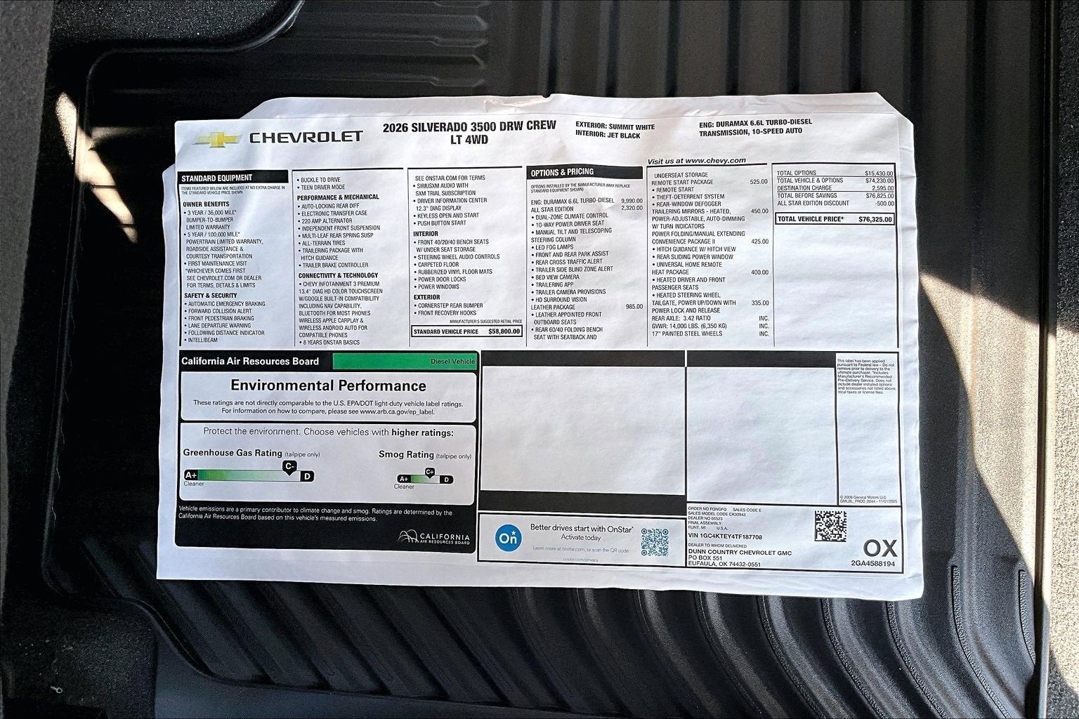 2026 Chevrolet Silverado 3500 HD LT DRW