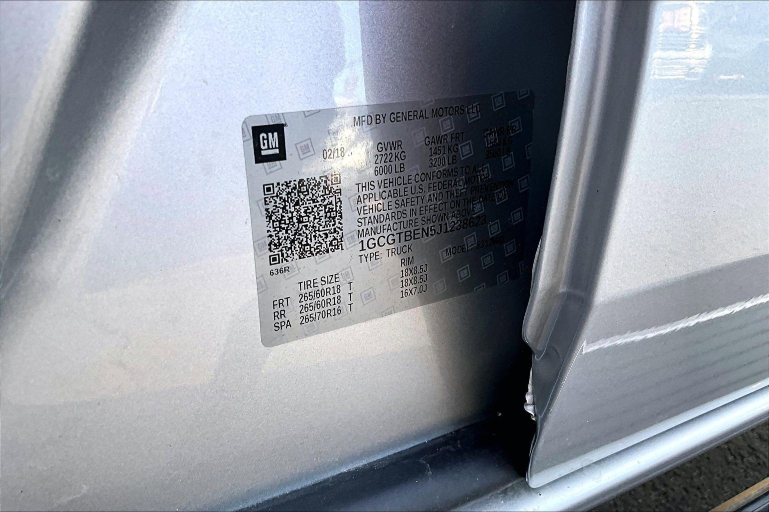 2018 Chevrolet Colorado 4WD Work Truck