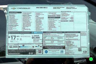2026 Chevrolet Tahoe LS