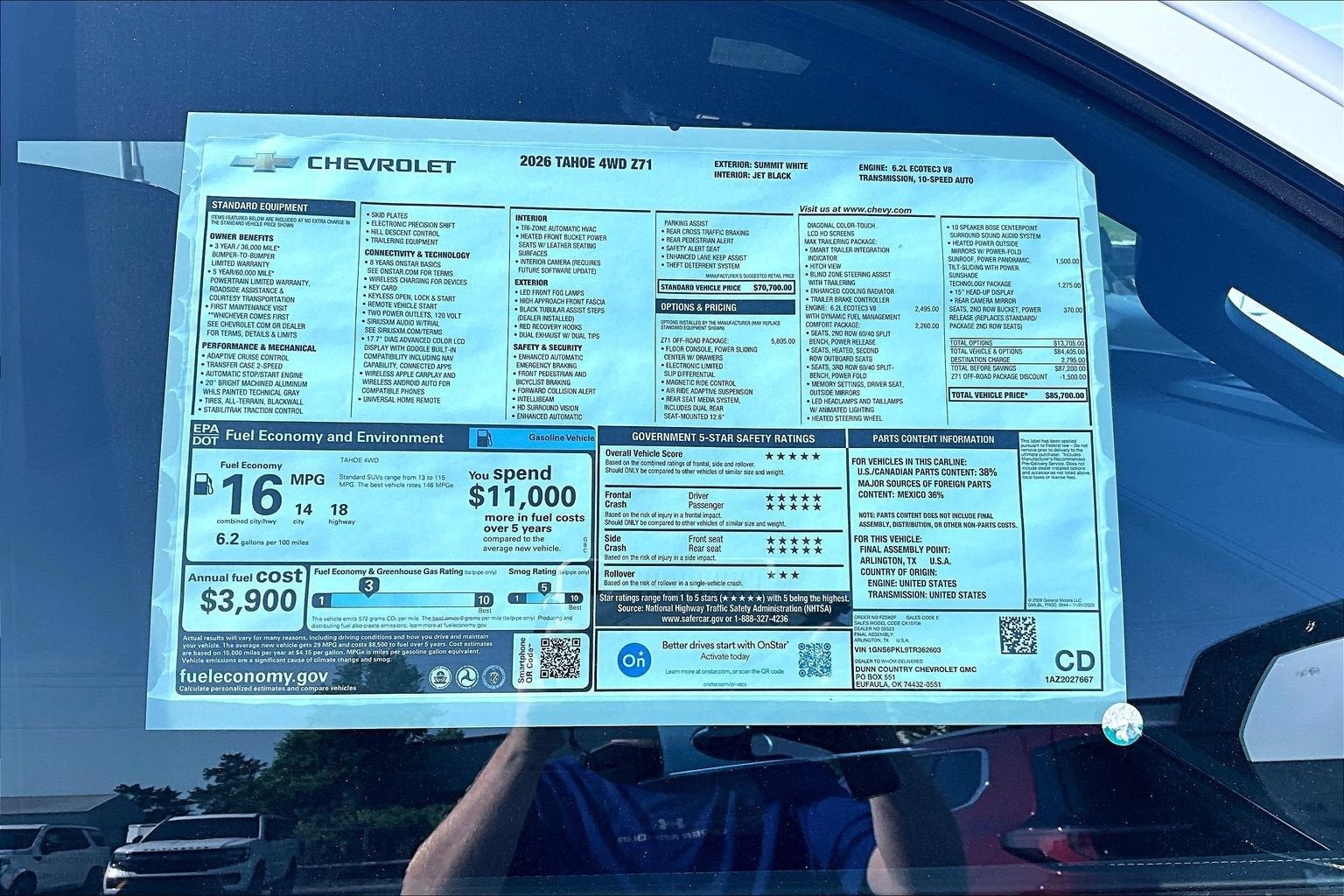 2026 Chevrolet Tahoe Z71