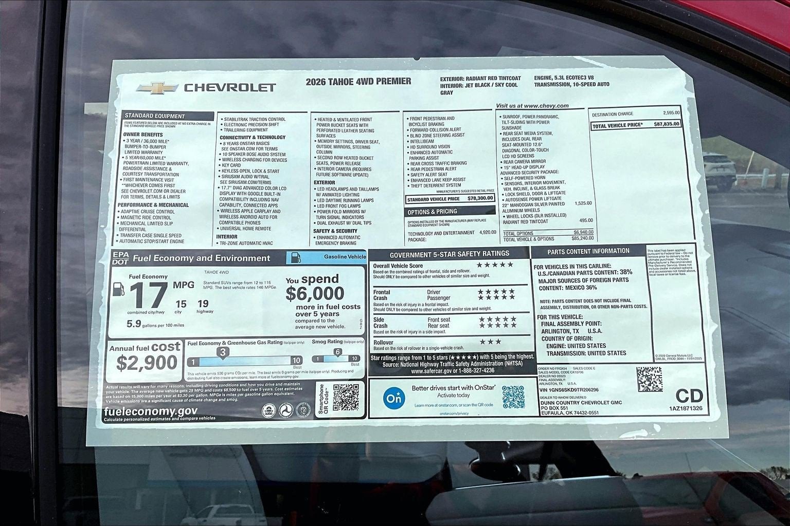 2026 Chevrolet Tahoe Premier