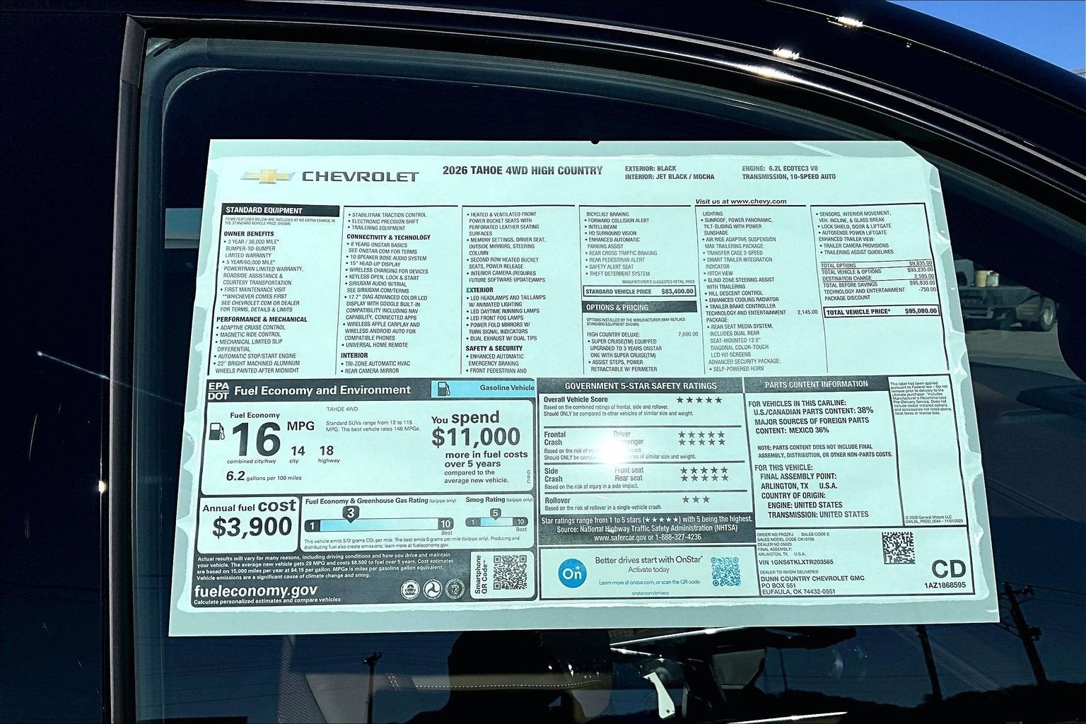 2026 Chevrolet Tahoe High Country