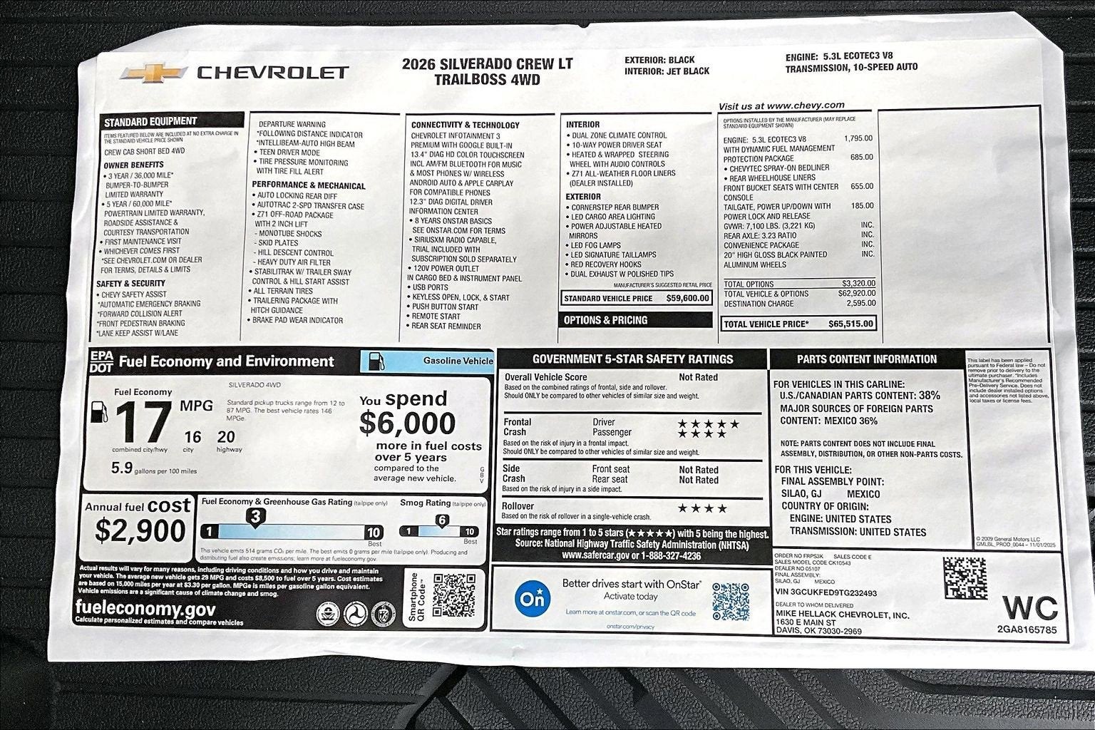 2026 Chevrolet Silverado 1500 LT Trail Boss