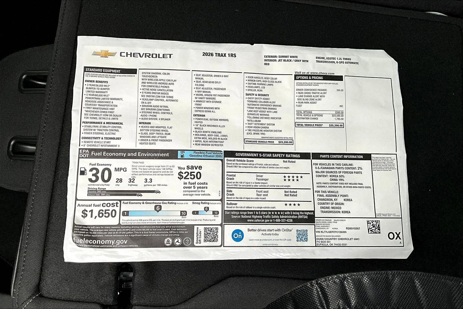 2026 Chevrolet Trax 1RS