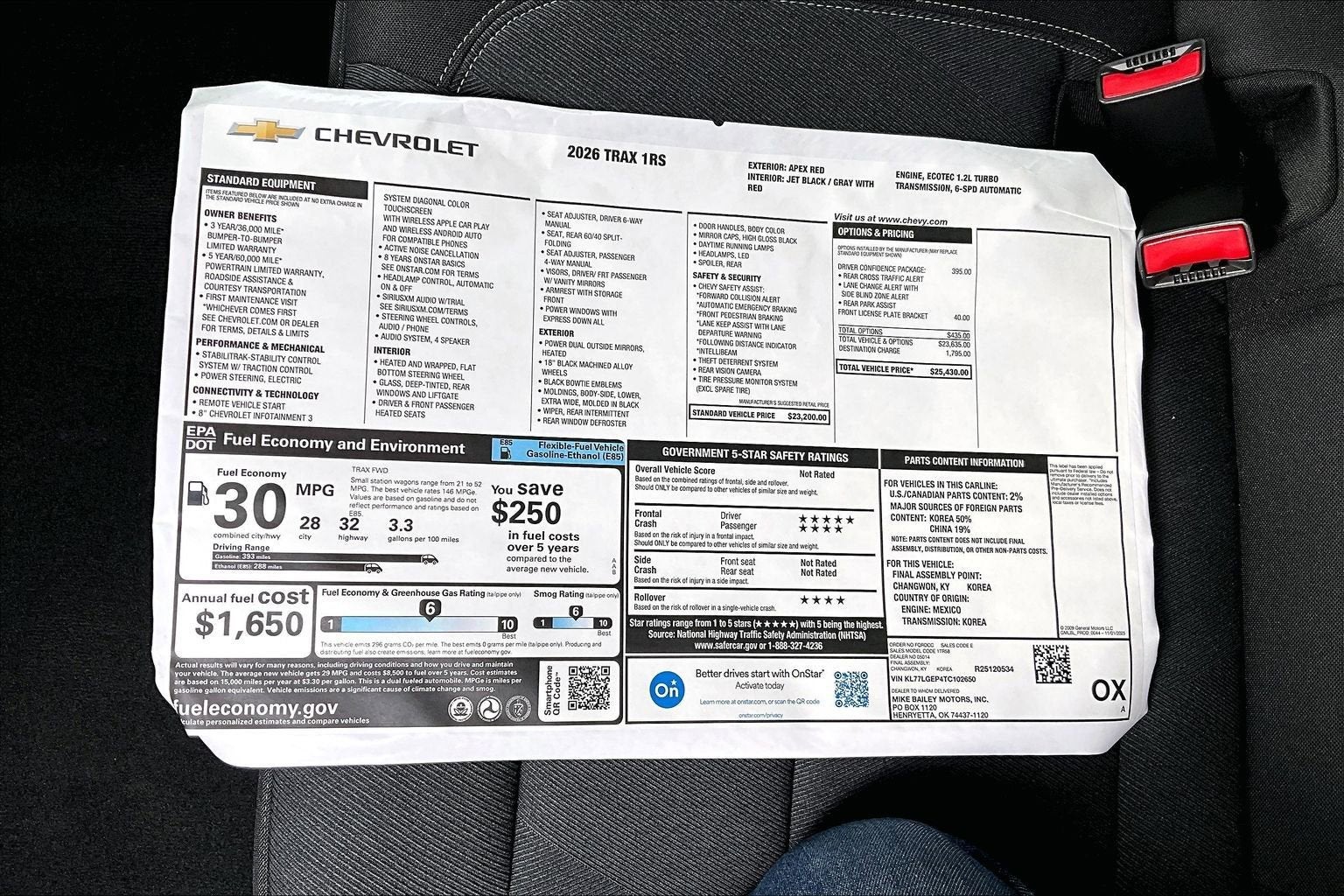 2026 Chevrolet Trax 1RS