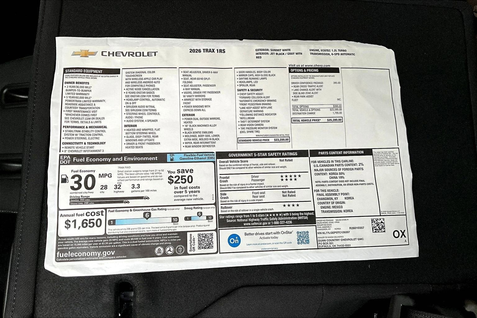 2026 Chevrolet Trax 1RS