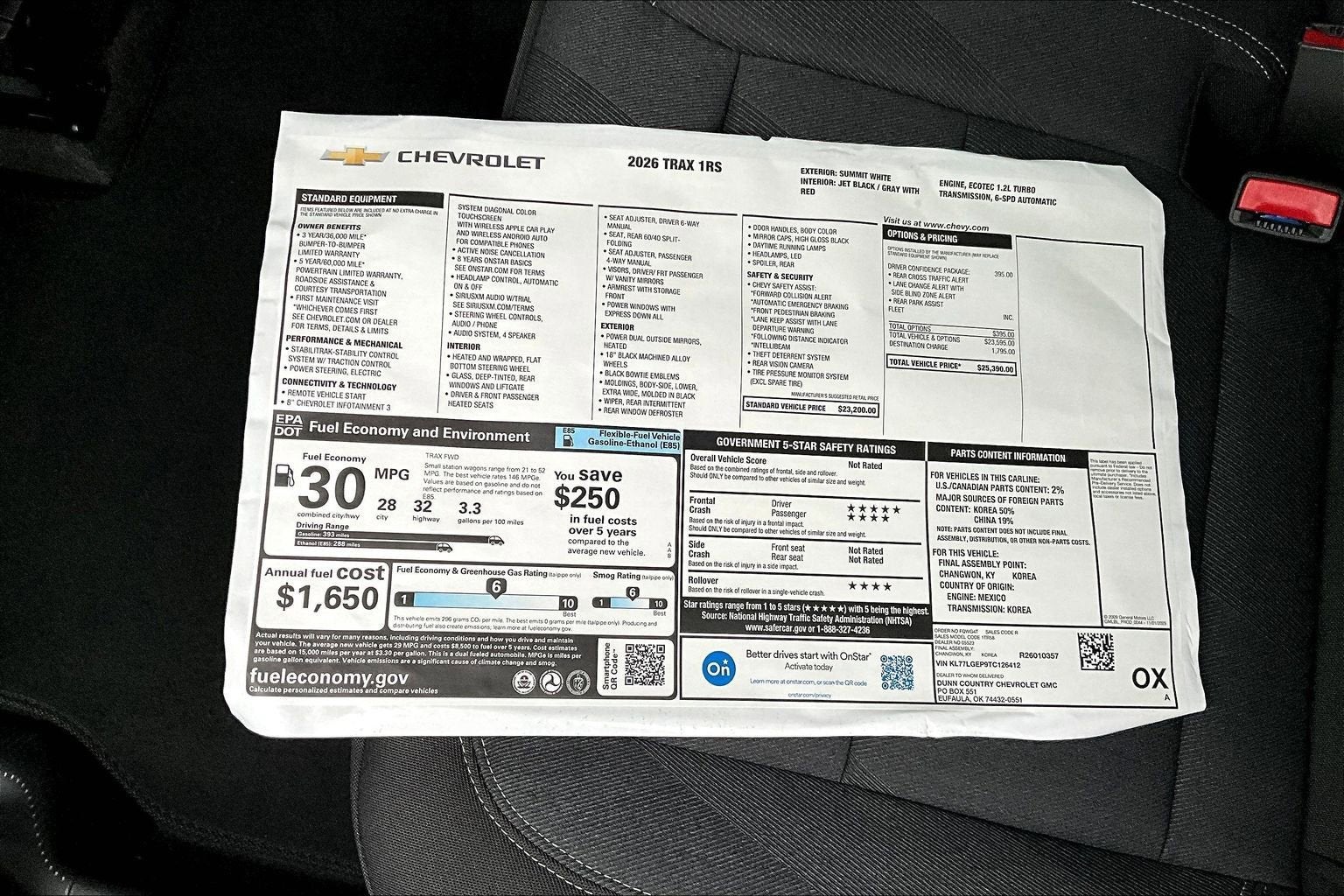 2026 Chevrolet Trax 1RS