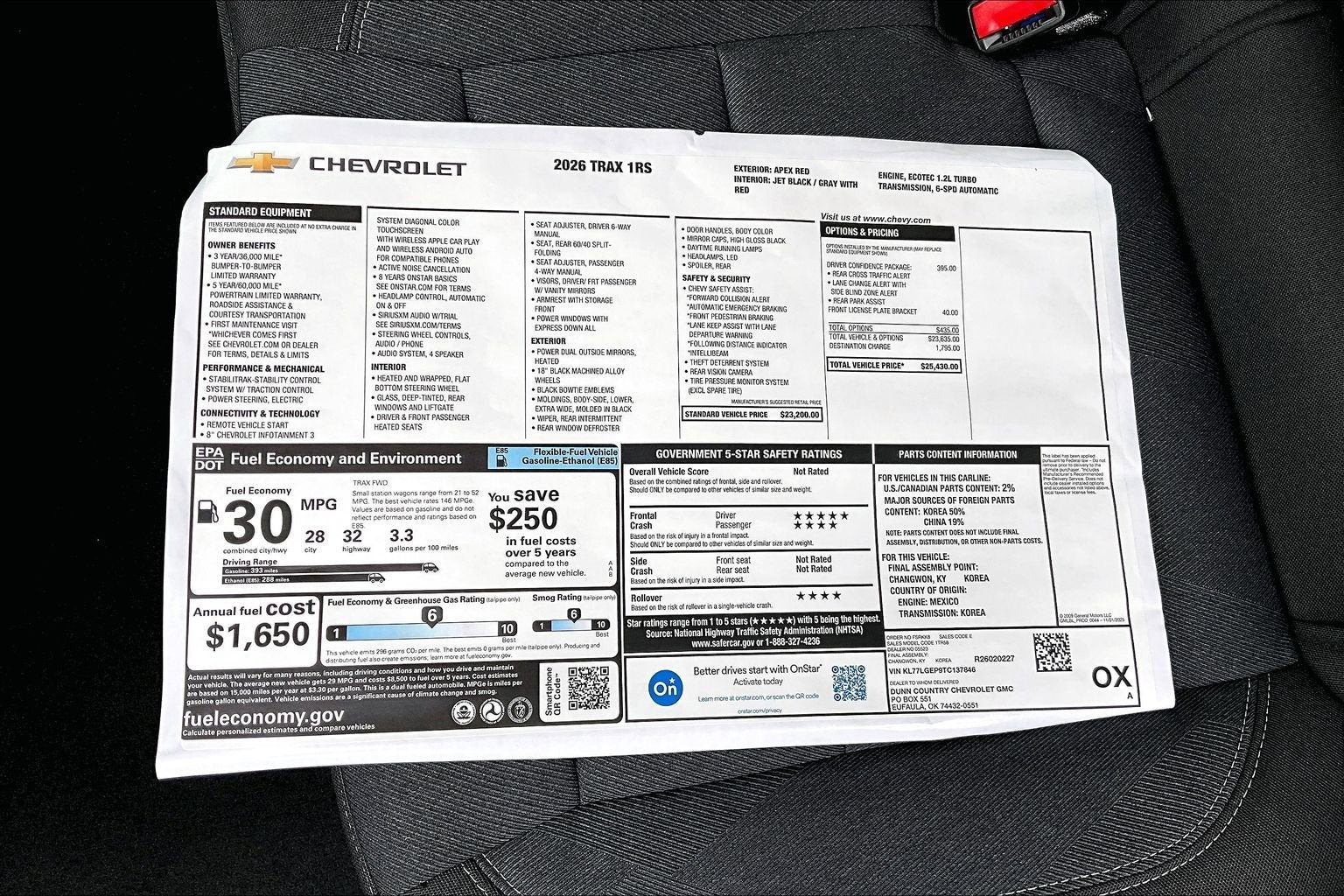 2026 Chevrolet Trax 1RS