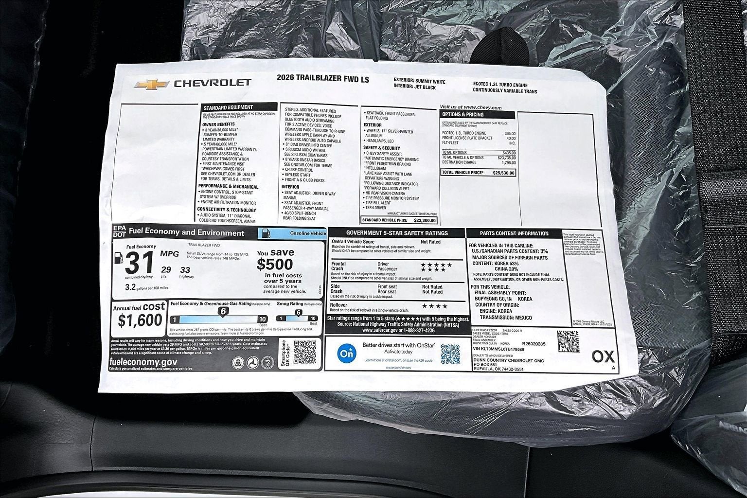2026 Chevrolet Trailblazer LS