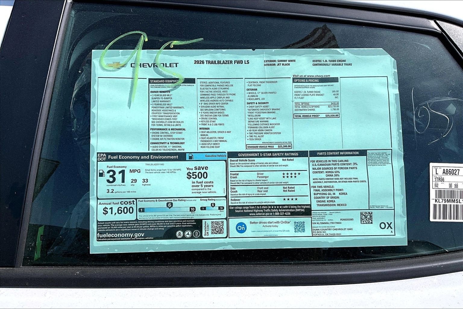 2026 Chevrolet Trailblazer LS