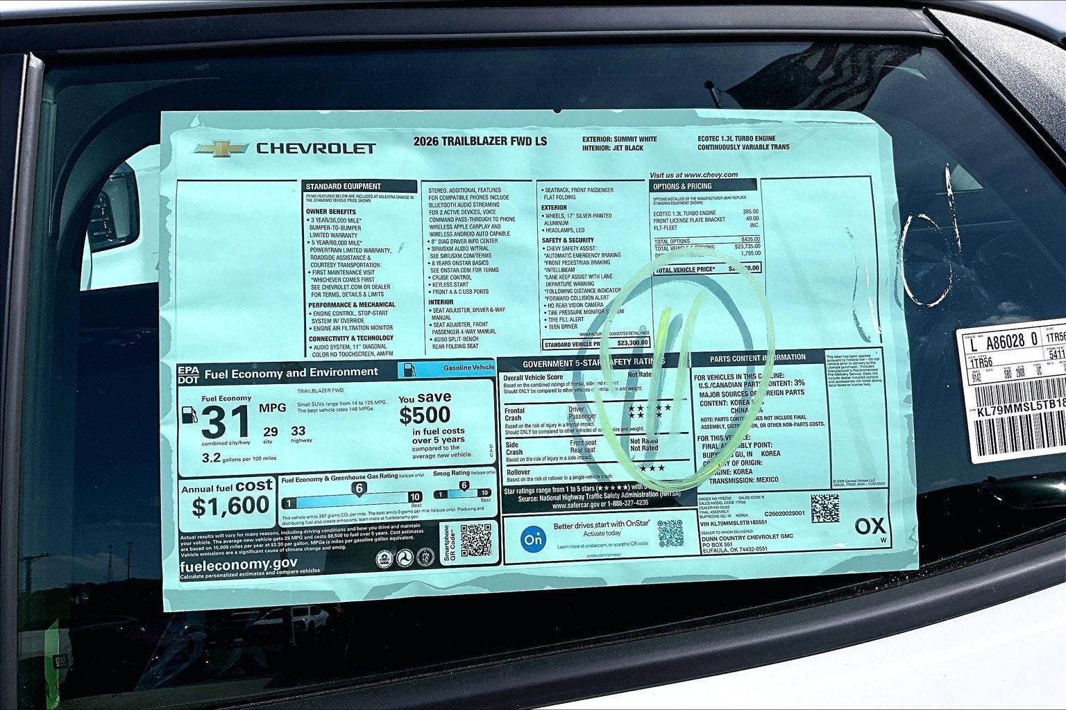 2026 Chevrolet Trailblazer LS
