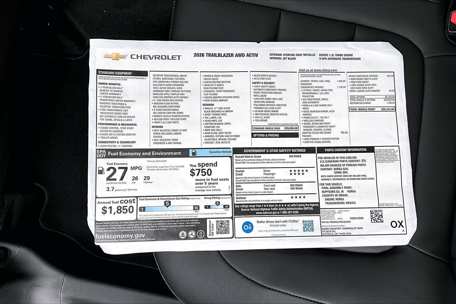 2026 Chevrolet Trailblazer ACTIV