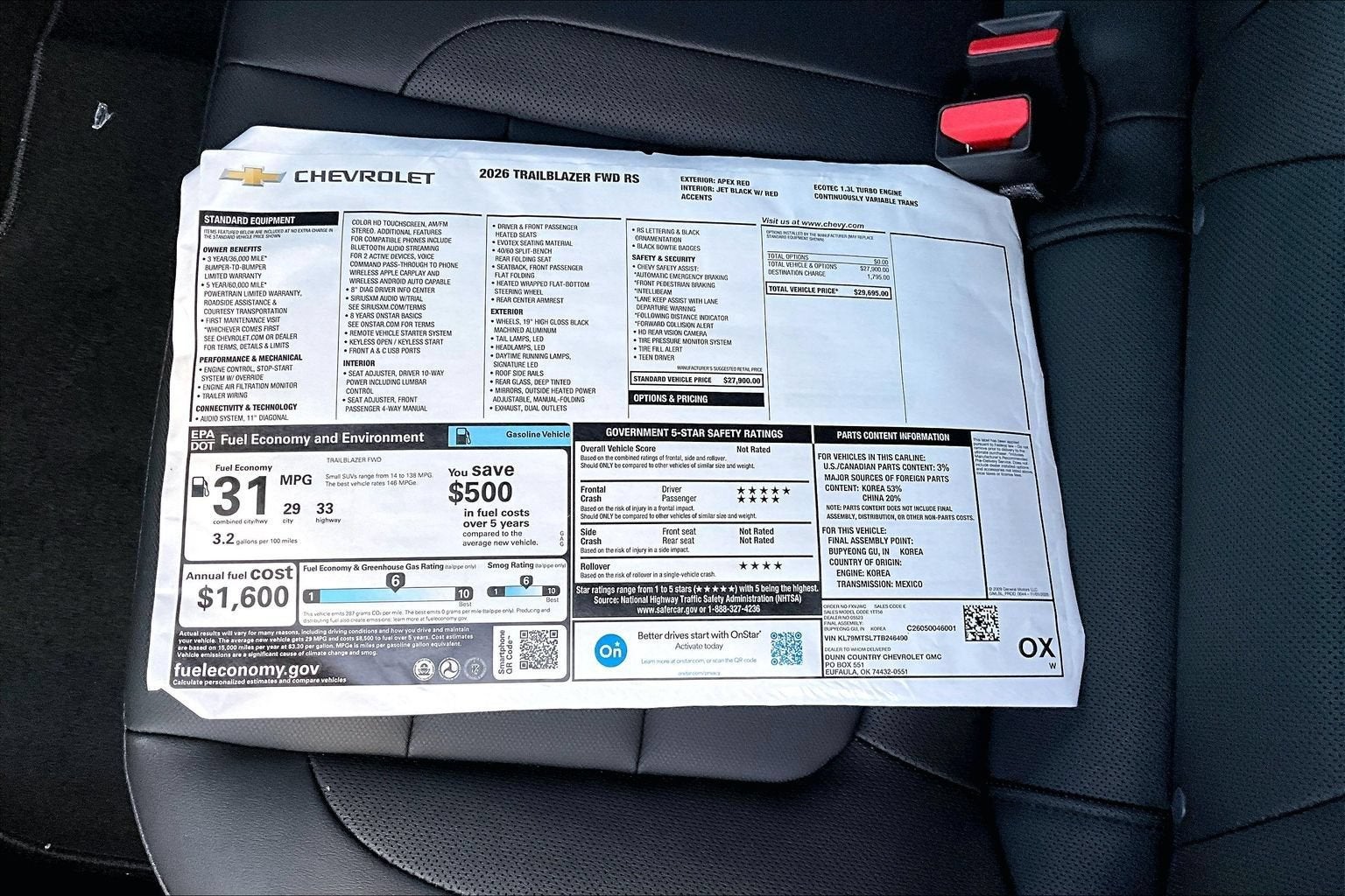 2026 Chevrolet Trailblazer RS