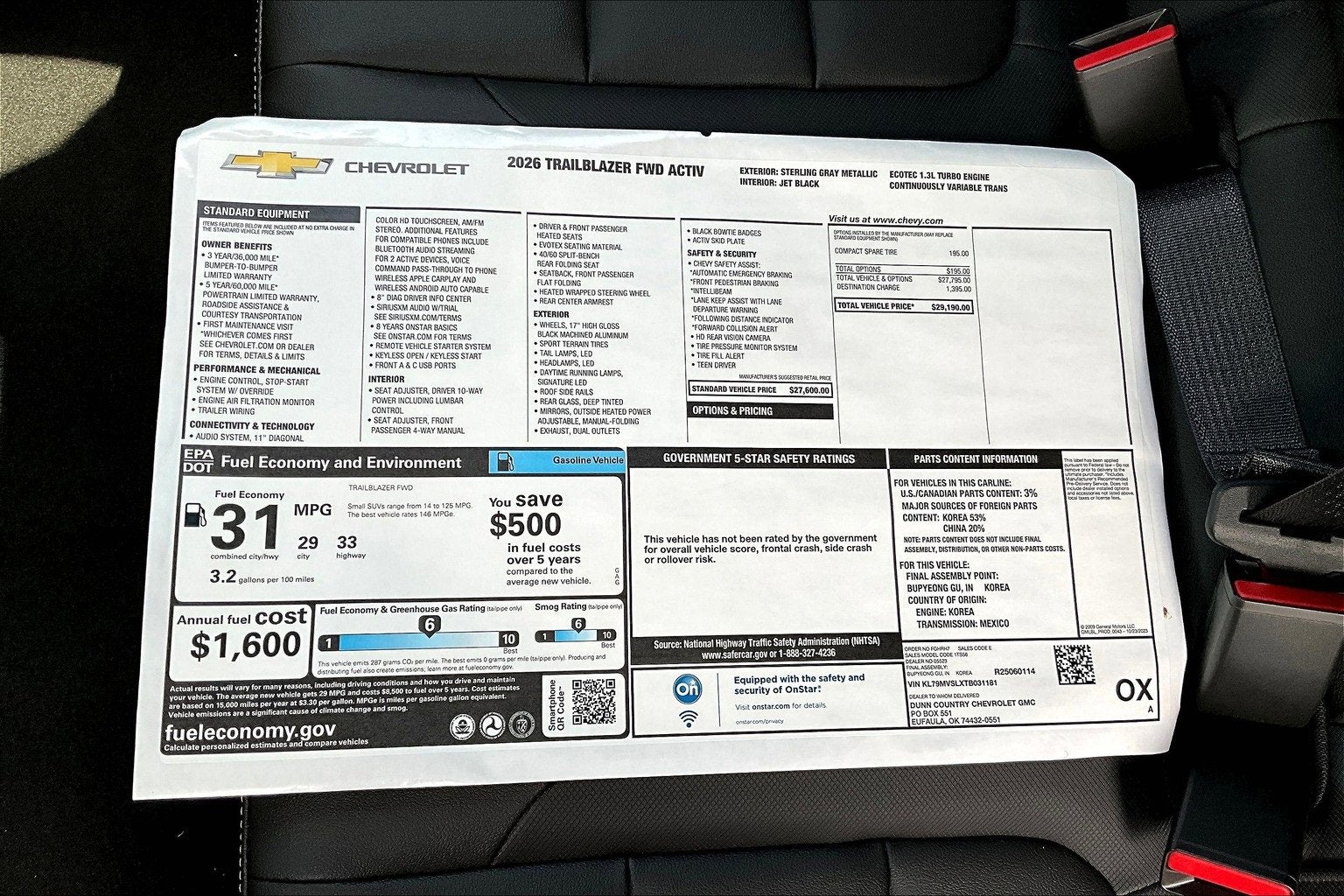 2026 Chevrolet Trailblazer ACTIV