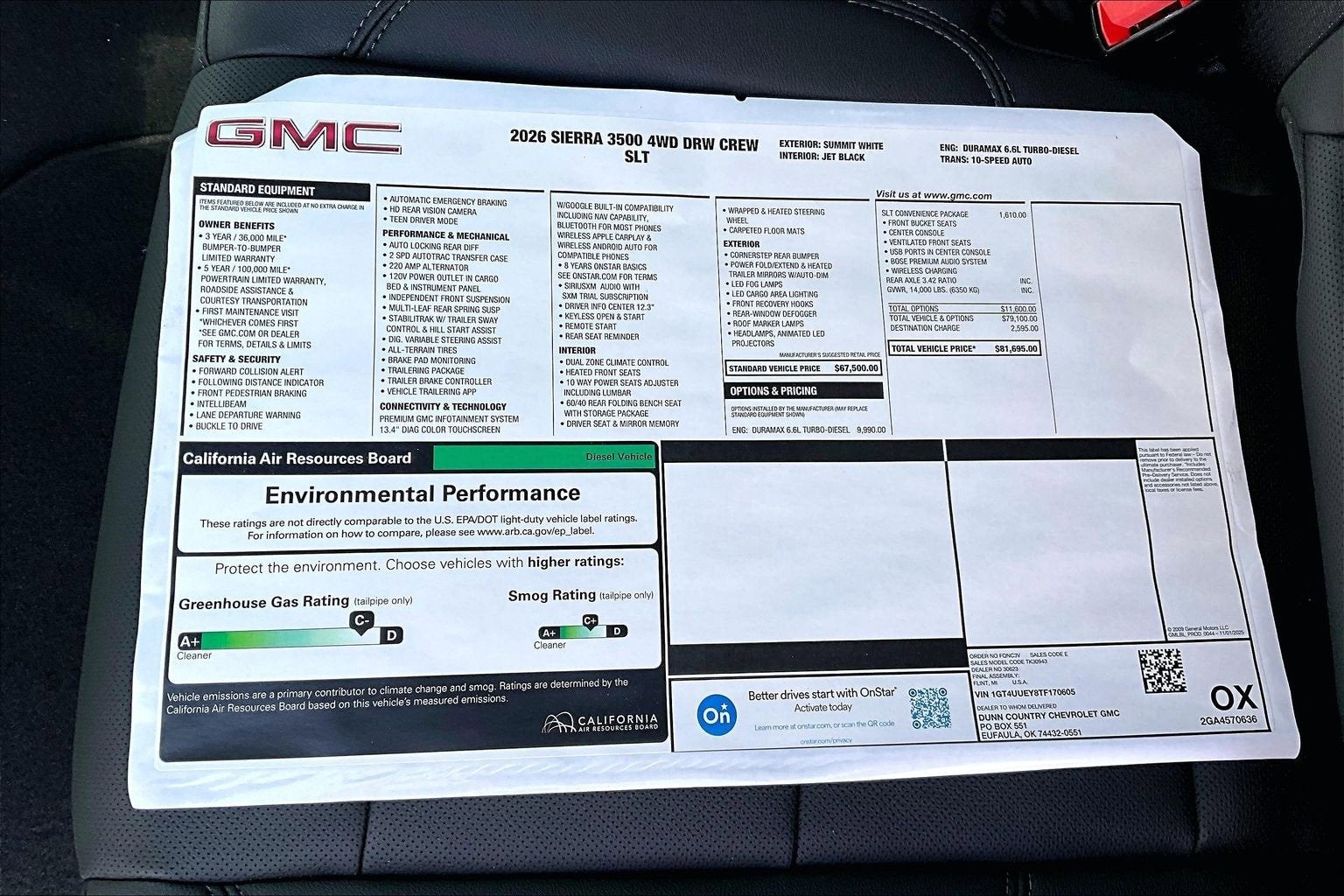 2026 GMC Sierra 3500 HD SLT DRW