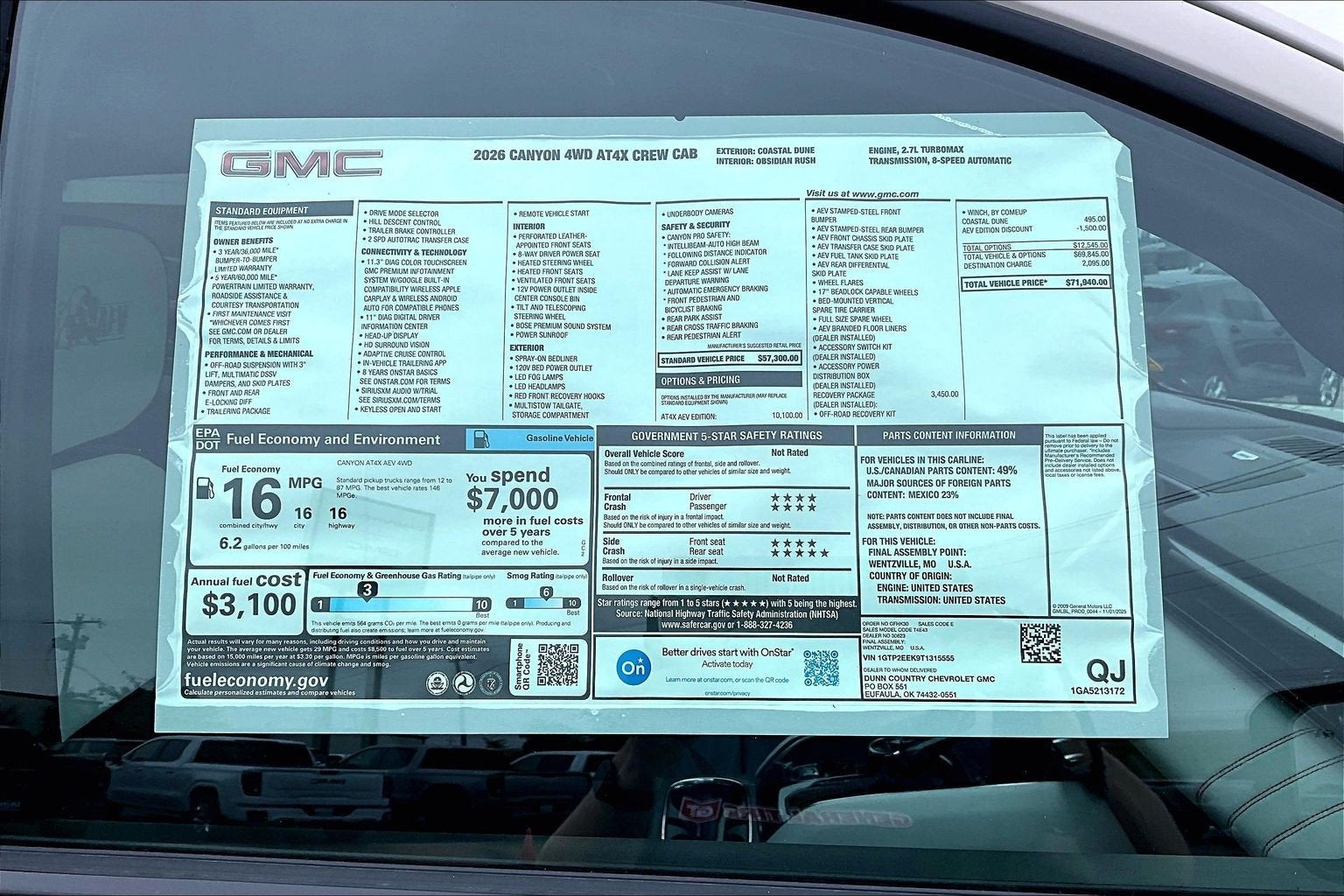 2026 GMC Canyon AT4X