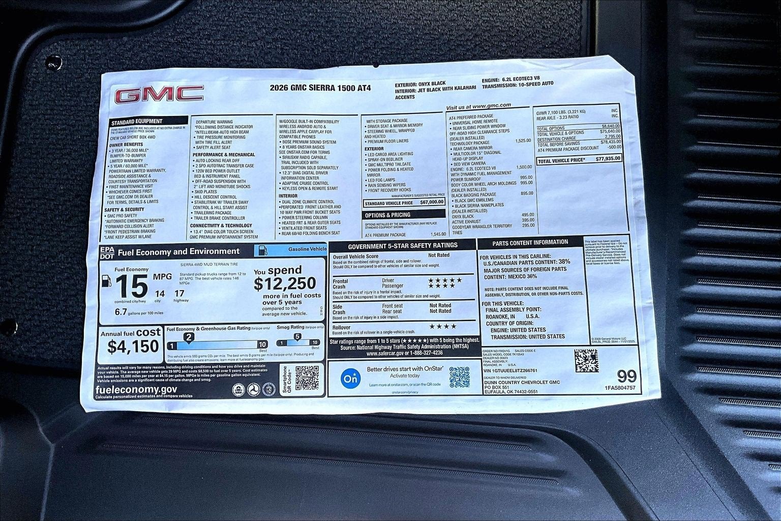 2026 GMC Sierra 1500 AT4