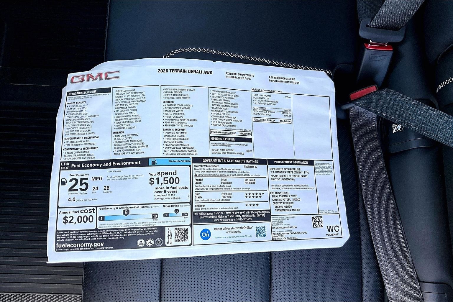 2026 GMC Terrain Denali