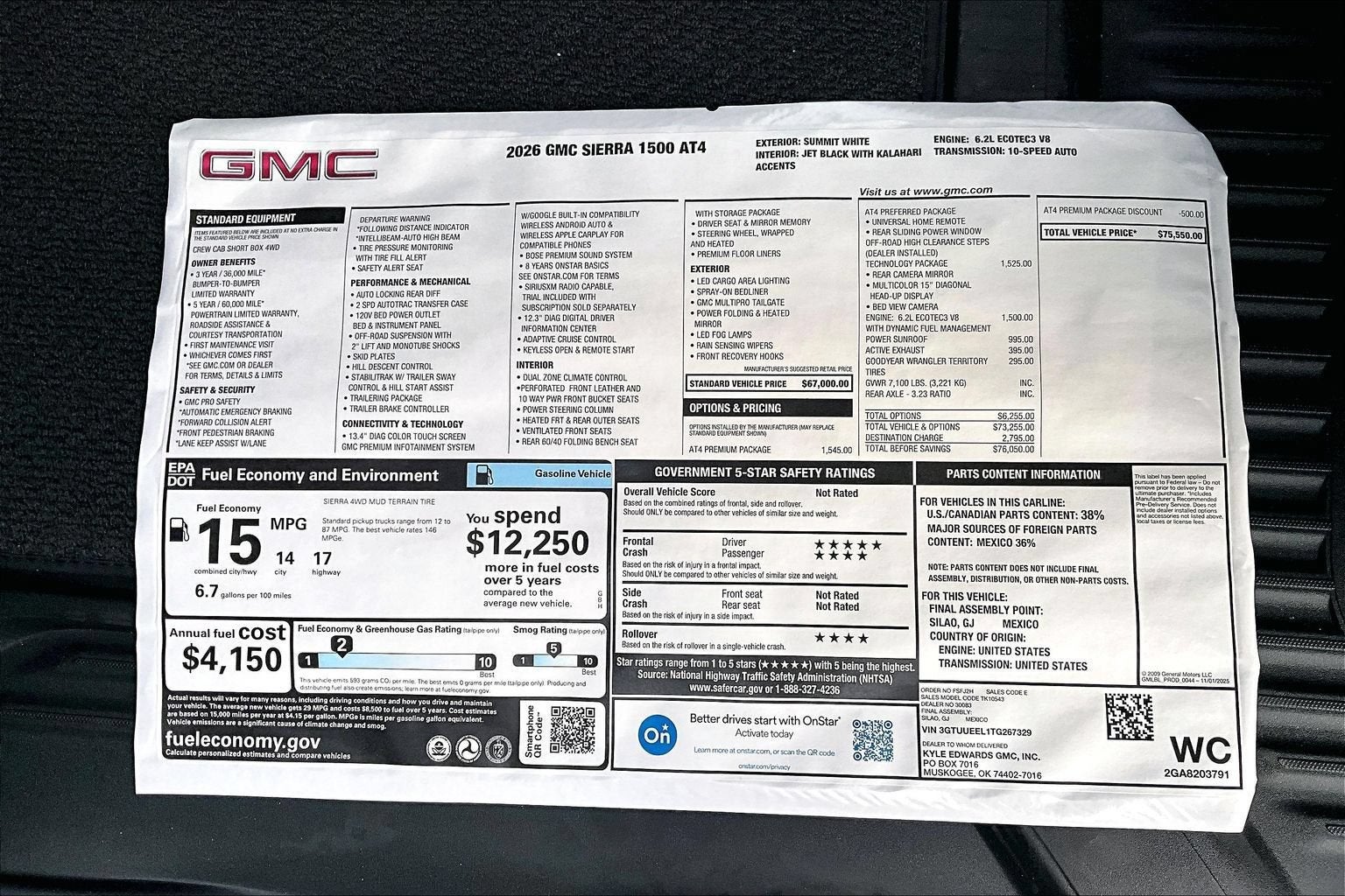 2026 GMC Sierra 1500 AT4