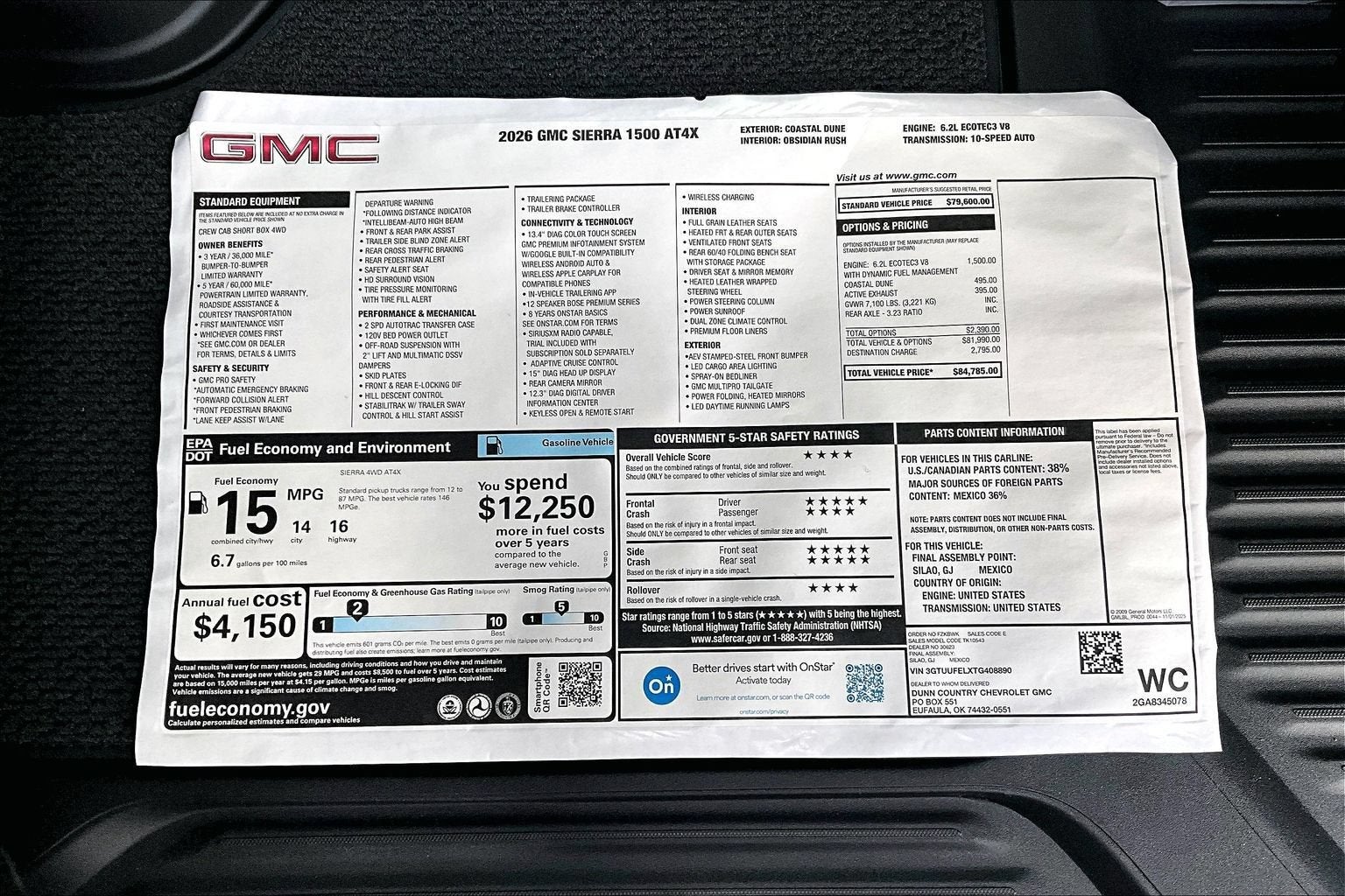 2026 GMC Sierra 1500 AT4X