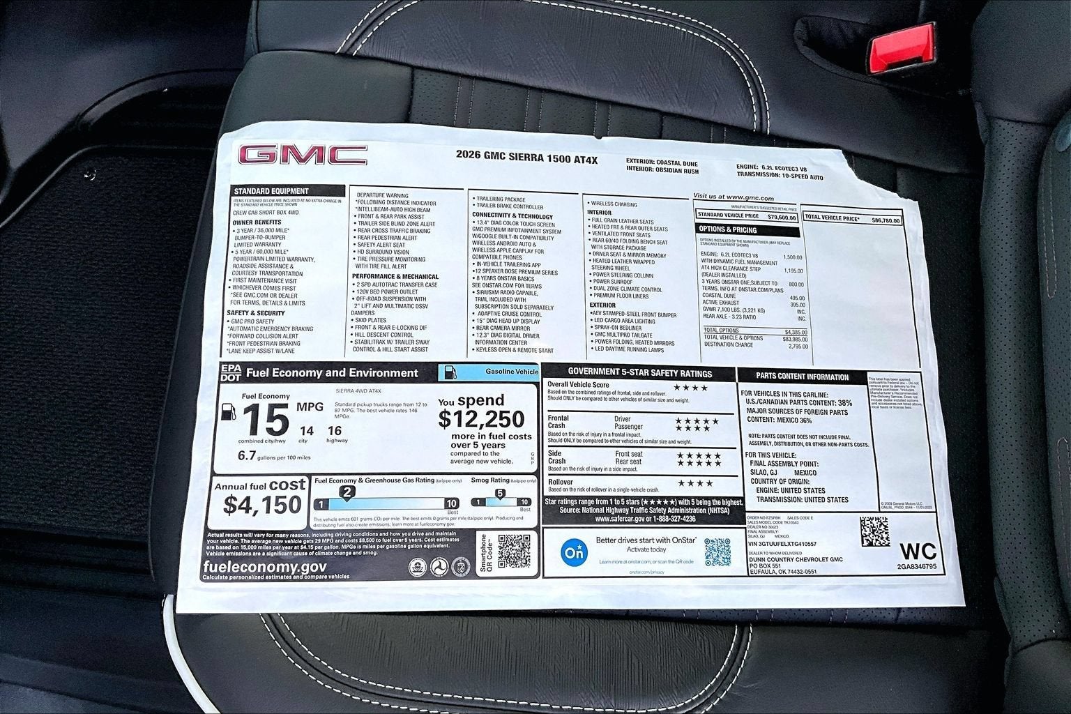 2026 GMC Sierra 1500 AT4X